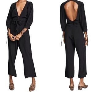 For Love And Lemons Black Open-Back Jumpsuit